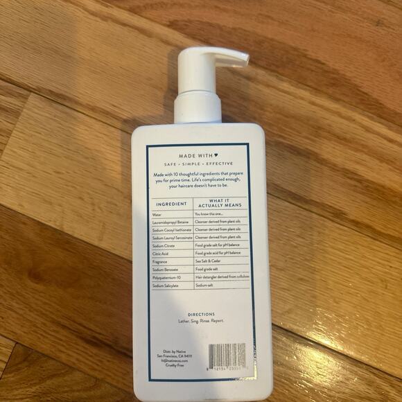 Native Hair Care 2 In 1 Full & Thick Shampoo & Conditioner Sea Salt & Cedar(New) - Picture 2 of 2